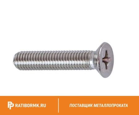 Винт нержавеющий М8х30 мм PH4 А4 DIN 965